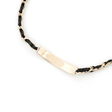 将图像加载到图库查看器中，CHANEL ★With logo Chain choker BlackAB4711 Gold Plated Leather
