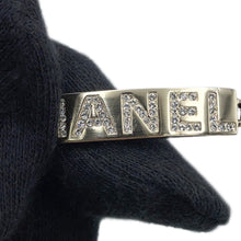 将图像加载到图库查看器中，CHANEL With logo Chain choker BlackAB4711 Gold Plated Leather
