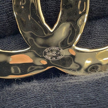 Load image into Gallery viewer, CHANEL CC Logo Brooch Black Gold Plated
