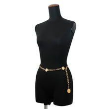 将图像加载到图库查看器中，CHANEL Coin Motif Chain Belt Gold Gold Plated
