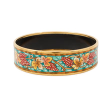 将图像加载到图库查看器中，HERMES Glazed Bangle Grape Pattern Size GM Multicolor Gold Plated Enamel
