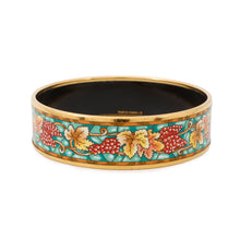 将图像加载到图库查看器中，HERMES Glazed Bangle Grape Pattern Size GM Multicolor Gold Plated Enamel
