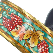将图像加载到图库查看器中，HERMES Glazed Bangle Grape Pattern Size GM Multicolor Gold Plated Enamel
