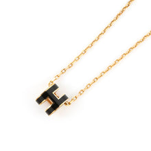 将图像加载到图库查看器中，HERMES Pop Ash Necklace Black Metal Lacquer
