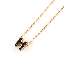 将图像加载到图库查看器中，HERMES Pop Ash Necklace Black Metal Lacquer
