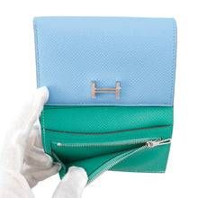Load image into Gallery viewer, HERMES Bean Combine Verso Celeste/Vert Jade Epsom
