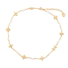将图像加载到图库查看器中，LOUIS VUITTON Necklace Louisa GoldM01610 Gold Plated Faux Pearl
