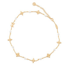 将图像加载到图库查看器中，LOUIS VUITTON Necklace Louisa GoldM01610 Gold Plated Faux Pearl
