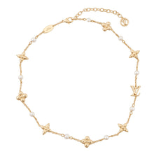 将图像加载到图库查看器中，LOUIS VUITTON Necklace Louisa GoldM01610 Gold Plated Faux Pearl
