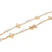 将图像加载到图库查看器中，LOUIS VUITTON Necklace Louisa GoldM01610 Gold Plated Faux Pearl
