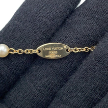 将图像加载到图库查看器中，LOUIS VUITTON Necklace Louisa GoldM01610 Gold Plated Faux Pearl
