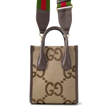 将图像加载到图库查看器中，GUCCI Jumbo GG 2WAY Shoulder Bag Brown/Beige699406 Canvas Leather Size Mini
