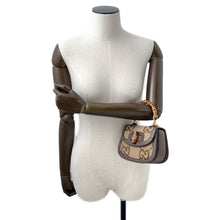 Load image into Gallery viewer, GUCCI Bamboo 1947 Jumbo GG Top Handle Bag Beige/Brown686864 Canvas Leather Size Mini
