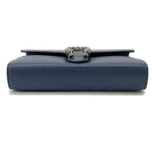 将图像加载到图库查看器中，GUCCI Dionysus Chain Wallet Blue401231 Leather
