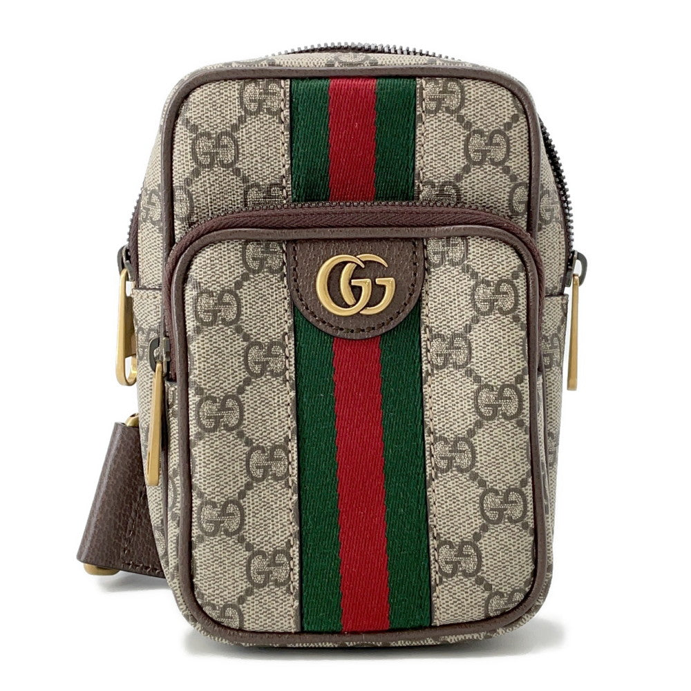 GUCCI Ophidia GG Supreme Shoulder Bag Beige/Brown752565 PVC Leather