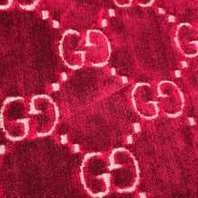 将图像加载到图库查看器中，GUCCI ★GGVelvet Clutch Bag Red/Black575371 Velvet Leather

