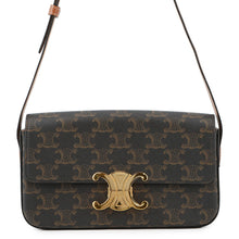将图像加载到图库查看器中，CELINE Triomphe Claude Shoulder Bag Tan194142 PVC Calf Leather
