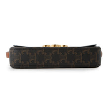 将图像加载到图库查看器中，CELINE Triomphe Claude Shoulder Bag Tan194142 PVC Calf Leather
