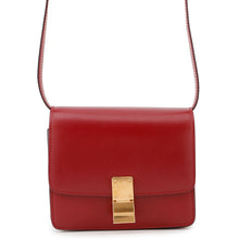 将图像加载到图库查看器中，CELINE Classic box Red189183DLS Leather Size Small
