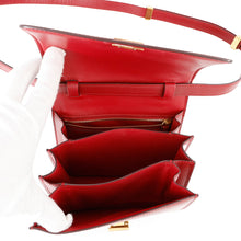 将图像加载到图库查看器中，CELINE Classic box Red189183DLS Leather Size Small
