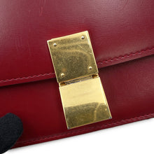 将图像加载到图库查看器中，CELINE Classic box Red189183DLS Leather Size Small
