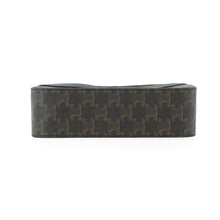 Load image into Gallery viewer, CELINE Triomphe Shoulder Bag Black/Brown PVC Leather
