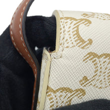 将图像加载到图库查看器中，CELINE Triomphe Claude Shoulder Bag White194142 PVC Leather
