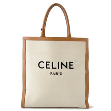 Load image into Gallery viewer, CELINE Vertical Cabas Natural/Tan190402 Canvas Leather Size Large
