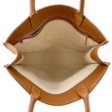 将图像加载到图库查看器中，CELINE Vertical Cabas Natural/Tan190402 Canvas Leather Size Large
