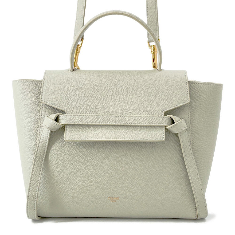 CELINE Belt bag Light Green Leather Size micro