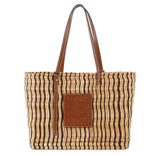 Load image into Gallery viewer, LOEWE Anagram basket bag Natural/BrownA223099X02 Raffia Leather
