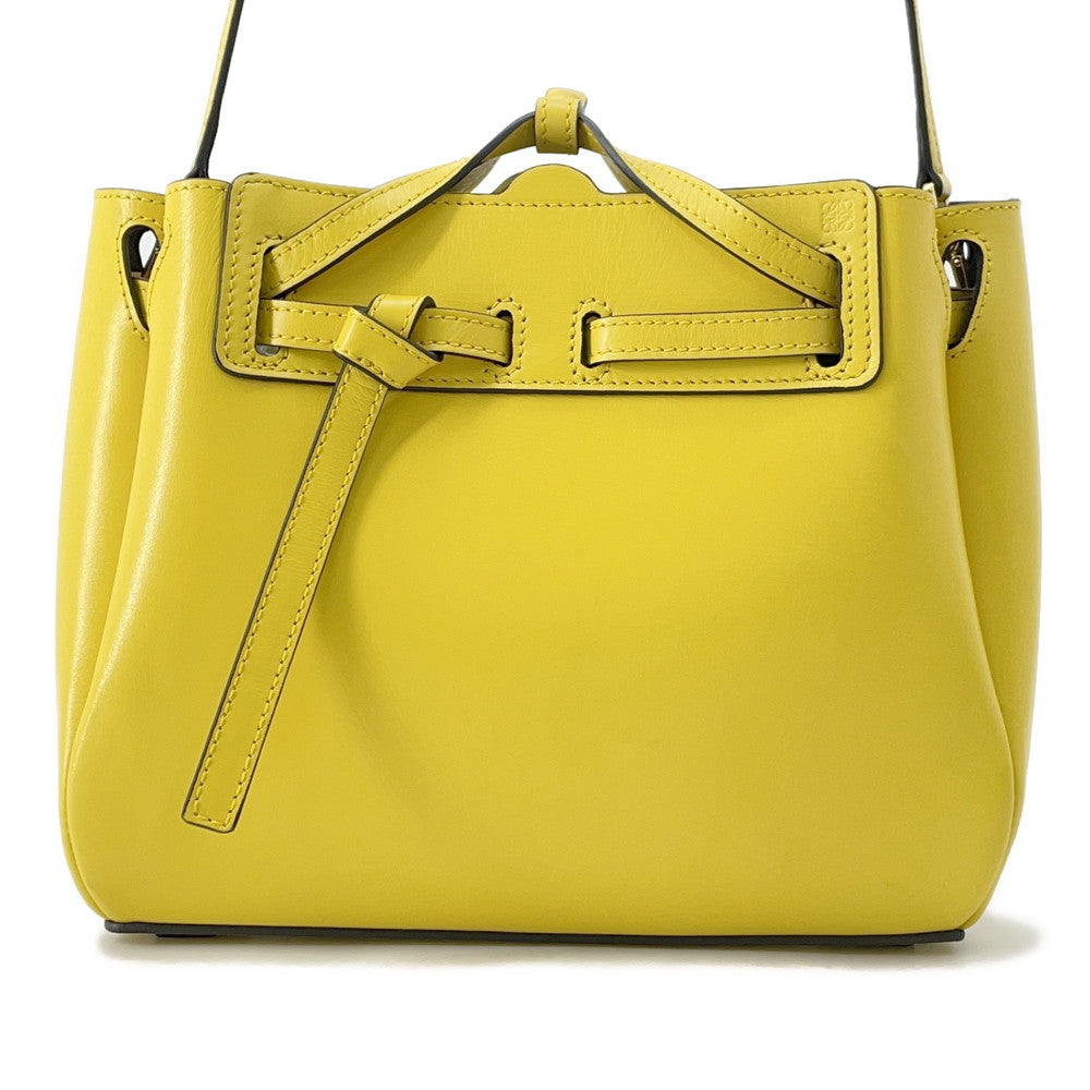 LOEWE Lazo 2-Way Handbag Yellow329.74.Z71 Leather Size Mini