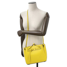 将图像加载到图库查看器中，LOEWE Lazo 2-Way Handbag Yellow329.74.Z71 Leather Size Mini
