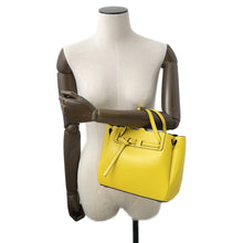 将图像加载到图库查看器中，LOEWE Lazo 2-Way Handbag Yellow329.74.Z71 Leather Size Mini
