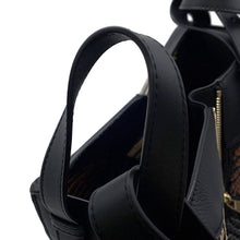 将图像加载到图库查看器中，LOEWE hammock Black/Orange/Natural Raffia Leather Size compact
