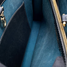 Load image into Gallery viewer, BVLGARI Logo Tote Bag Black Leather
