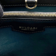 Load image into Gallery viewer, BVLGARI Logo Tote Bag Black Leather
