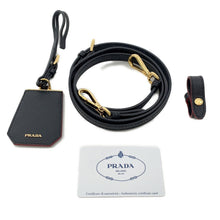 Load image into Gallery viewer, PRADA Saffiano Leather 2WAYHandbag Black/Red1BG887 Leather
