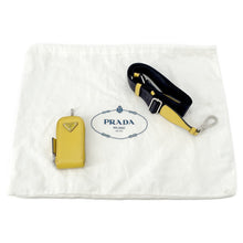 将图像加载到图库查看器中，PRADA Triangle Shoulder Bag Yellow1BH190 Leather
