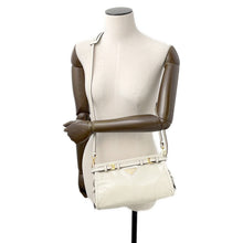 将图像加载到图库查看器中，PRADA Bonnie Shoulder Bag White1BH215 Leather Size Small

