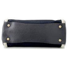 将图像加载到图库查看器中，PRADA 2WAYHandbag Black/WhiteBN2595 Canvas Leather
