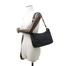 将图像加载到图库查看器中，CHANEL CC Logo One Shoulder Bag BlackA20993 Caviar Leather
