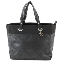 将图像加载到图库查看器中，CHANEL Paris-Biarritz Tote Bag BlackA34209 Leather Canvas Size MM

