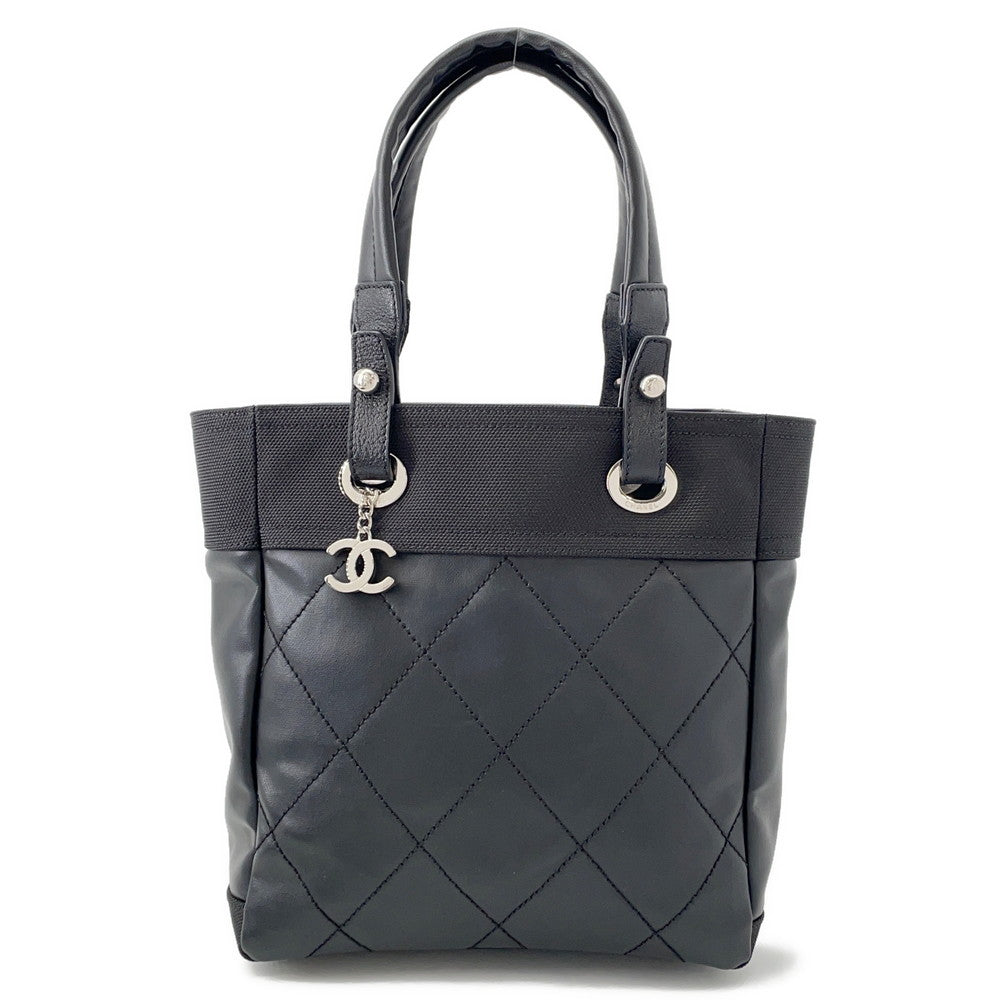 CHANEL Paris-Biarritz Tote BlackA34208 PVC Size PM