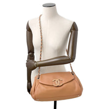 Load image into Gallery viewer, CHANEL CC Logo ChainShoulder Bag Brown Lambskin
