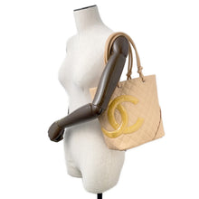 Load image into Gallery viewer, CHANEL Cambon line Tote Bag BeigeA25167 Lambskin Patent Leather Size Medium
