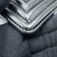 Load image into Gallery viewer, CHANEL Boy Chanel ChainShoulder Bag Black Leather Fur Size 25
