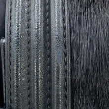 将图像加载到图库查看器中，CHANEL Boy Chanel ChainShoulder Bag Black Leather Fur Size 25
