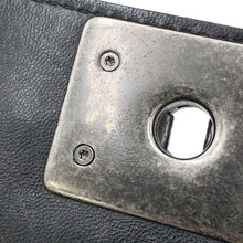 Load image into Gallery viewer, CHANEL ★Boy Chanel ChainShoulder Bag Black Leather Fur Size 25
