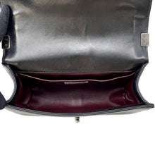 Load image into Gallery viewer, CHANEL Boy Chanel ChainShoulder Bag Black Leather Fur Size 23

